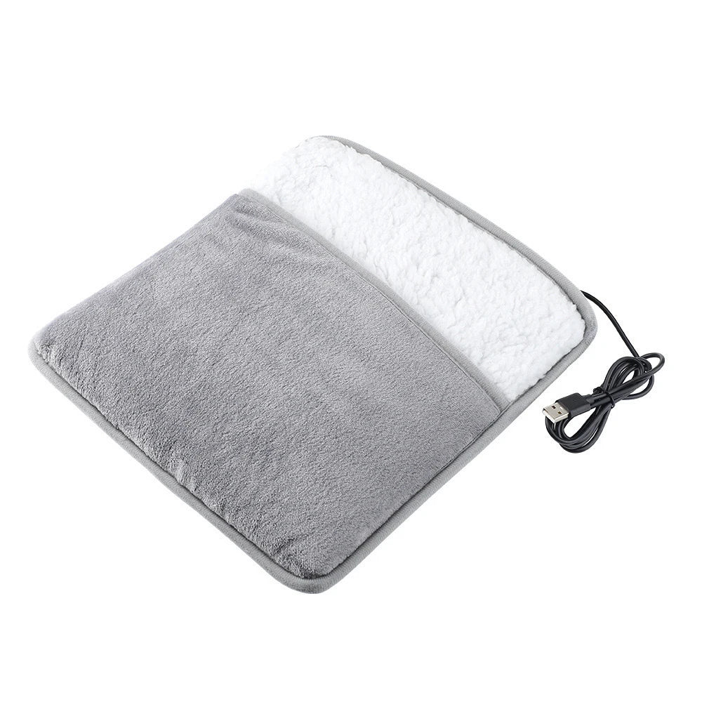 Chauffe-pieds flanelle gris