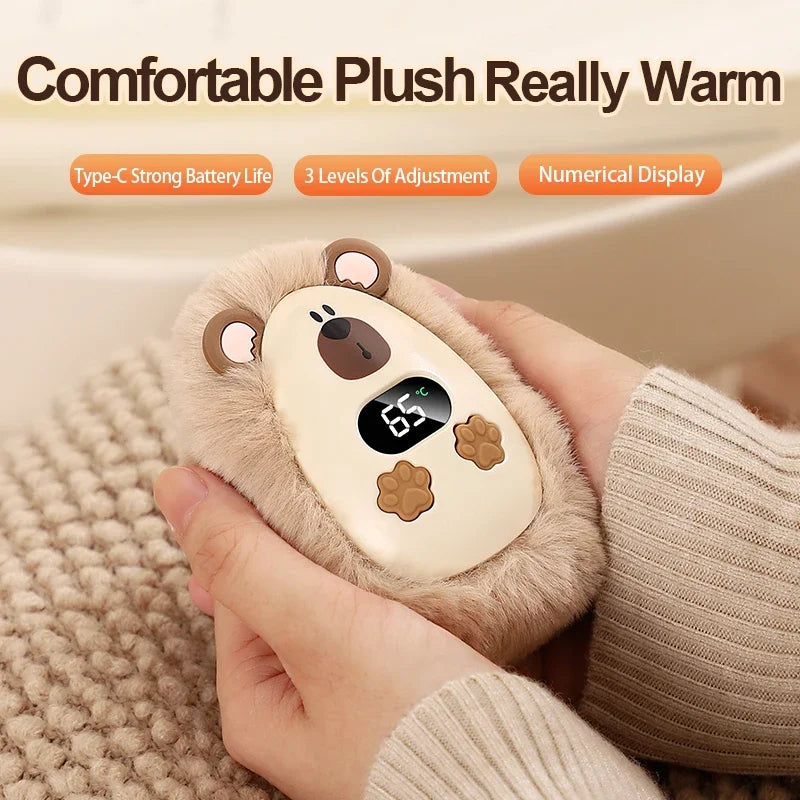 Chauffe-mains peluche écran