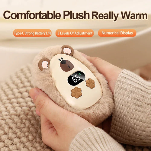Chauffe-mains peluche écran