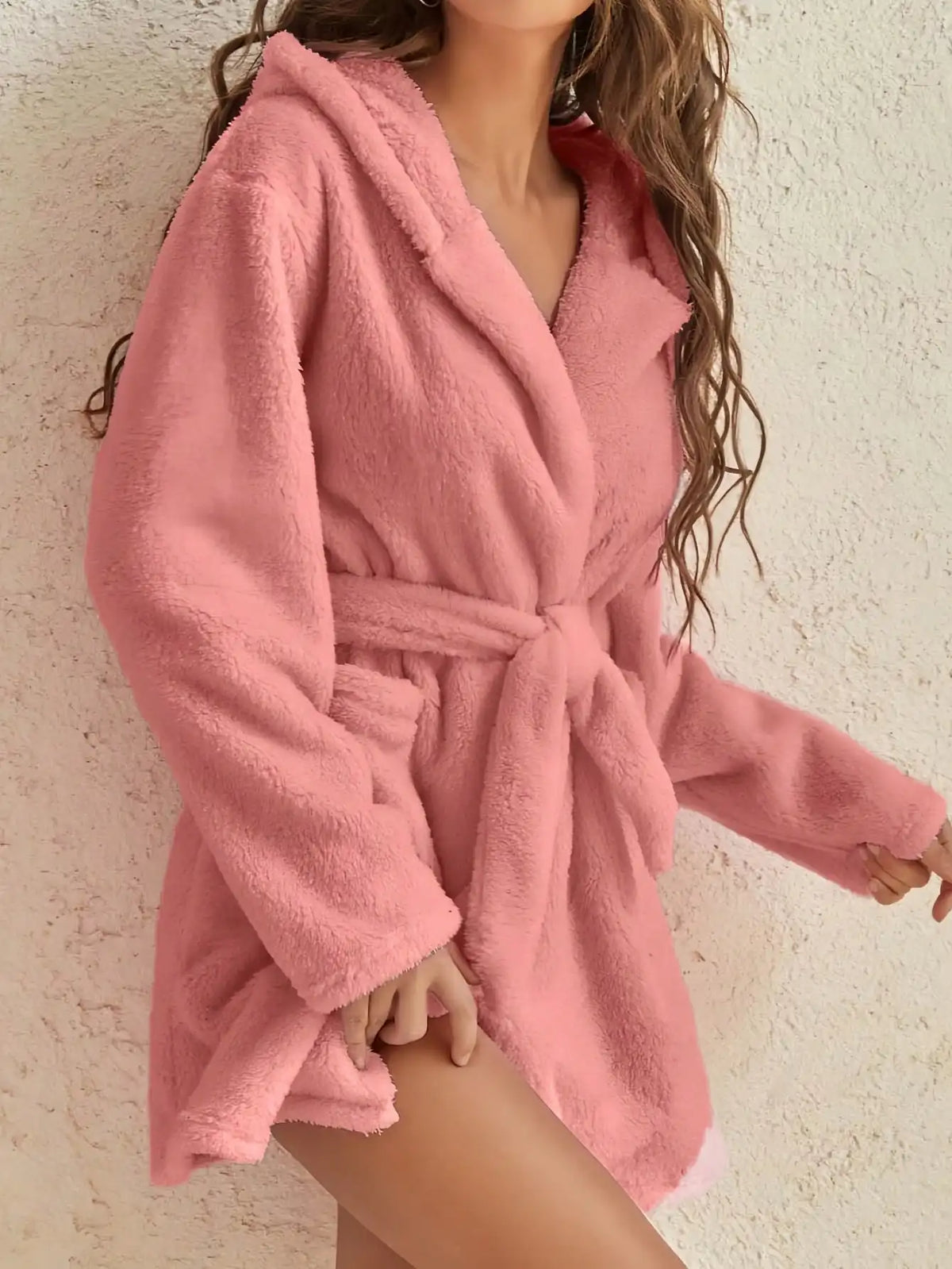 Peignoir polaire à capuche Cozya