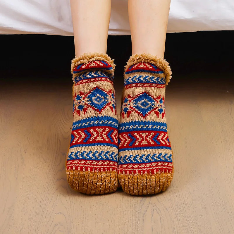 Chaussettes cocooning marron