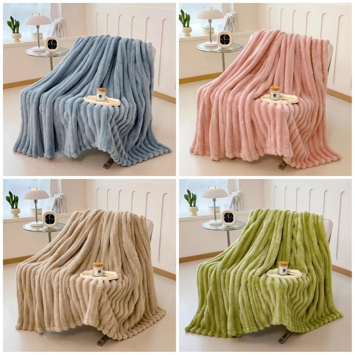 Plaid peluche détail matière