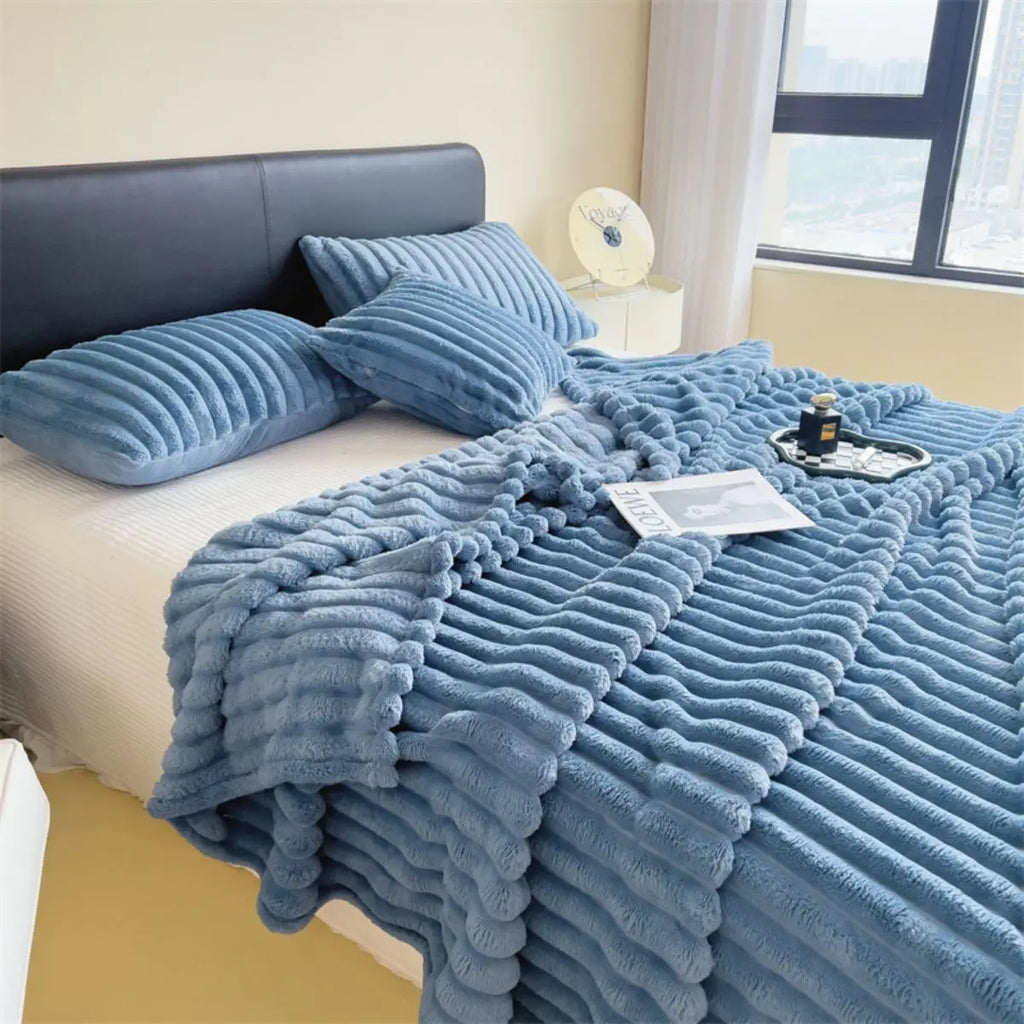 Plaid peluche ambiance cocooning