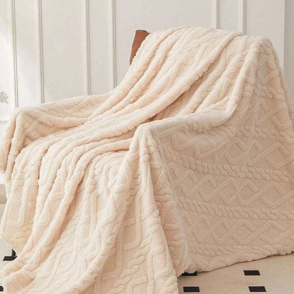 Plaid polaire torsadé Cozya