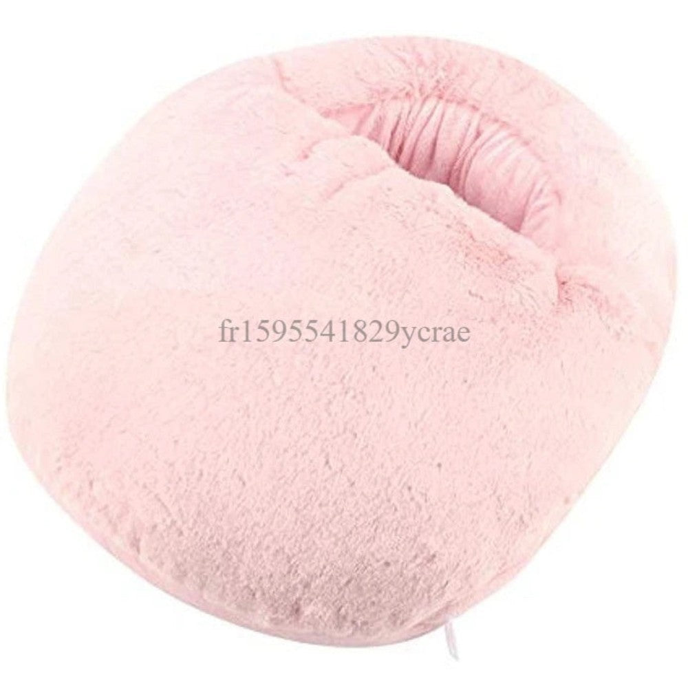 Chauffe-pieds peluche rose